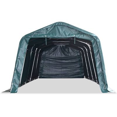 vidaXL Namiot dla bydła, PVC 550 g/m², 3,3 x 8 m, ciemnozielony