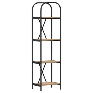 vidaXL P&oacute;łka na książki 4 poziomy 40 x 30 x 146 cm Drewno inżynieryjne