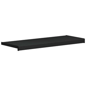 vidaXL Parapet okienny Czarny z rysunkiem drewna 60 x 35 x 4,5 cm PVC