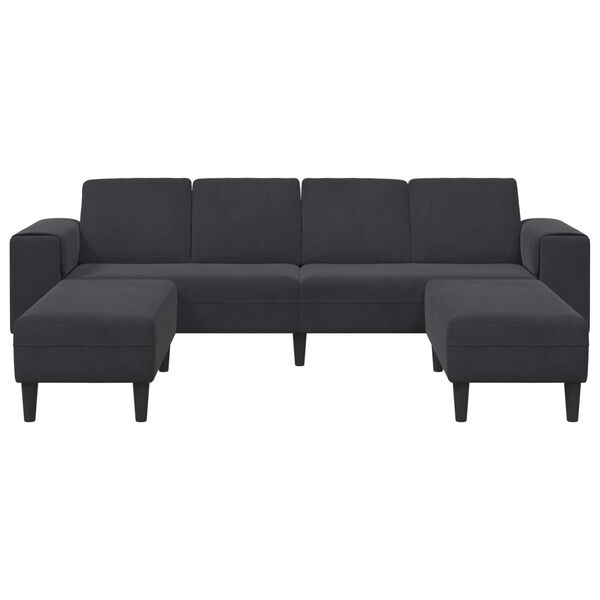 vidaXL Sofa do salonu 3 pcs Czarny