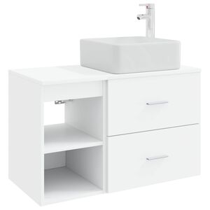 vidaXL Zestaw mebli łazienkowych 2 pcs Biały Drewno inżynieryjne