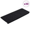 vidaXL Maty na schody samoprzylepne 30 szt. Czarne 65x24,5x3,5 cm