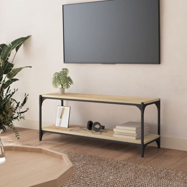 vidaXL Szafka pod TV, dąb sonoma, 100x33x41 cm