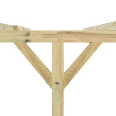 vidaXL Pergola przyścienna, 3 x 3 x 2,1 m, drewniana