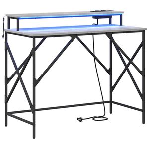 vidaXL Biurko Szary Sonoma 100 x 50 x 86,5 cm Drewno inżynieryjne
