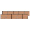 vidaXL Panel ogrodzeniowy 10 szt. 1692 x 146 cm WPC i aluminium