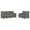 vidaXL Zestaw Sof 2 pcs ciemnoszary Welur