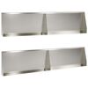vidaXL Mur oporowy 4 szt. 100 x 12 x 40 cm Stal nierdzewna srebrny
