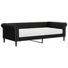 vidaXL Sofa z materacem, czarna, 90x200 cm, sztuczna sk&oacute;ra