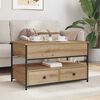 vidaXL Stolik kawowy z szufladą Dąb rzemieślniczy 85 x 50 x 50 cm