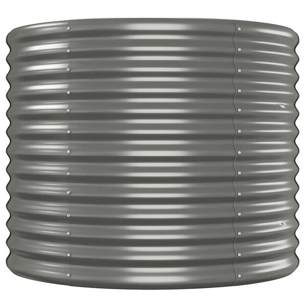 vidaXL Podwyższona donica, malowana proszkowo stal 620x80x68 cm, szara