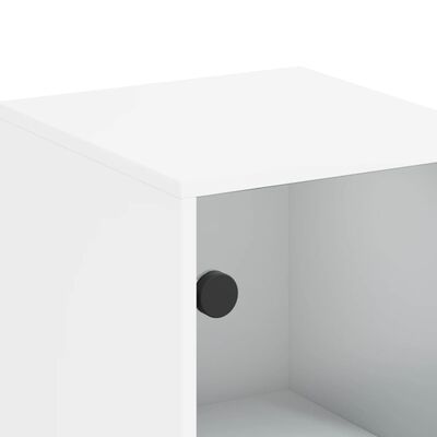 vidaXL Szafka ze szklanymi drzwiami, biała, 35x37x120 cm