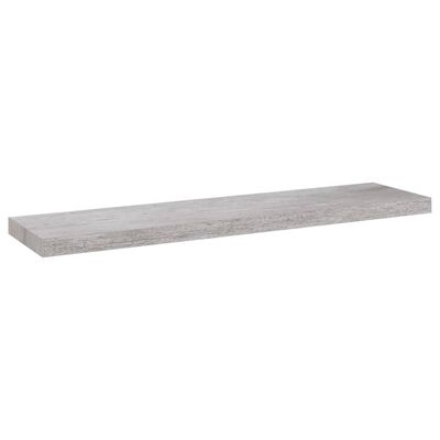 vidaXL Półki ścienne, 4 szt., szarość betonu, 90x23,5x3,8 cm, MDF