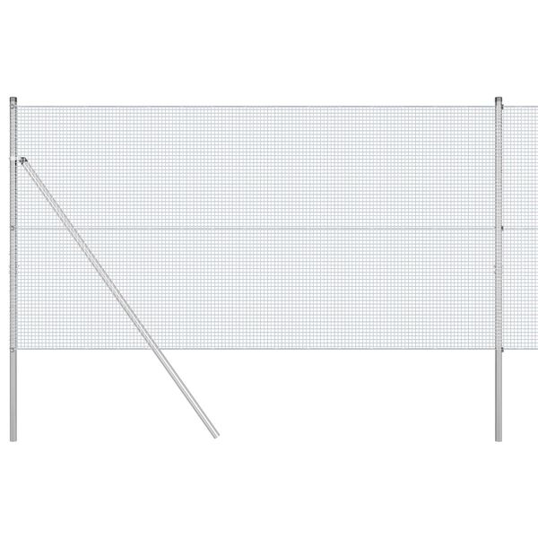 vidaXL Słupek ogrodzeniowy. Srebrny 50 x 1 m (siatka 16 x 16 mm) Stal