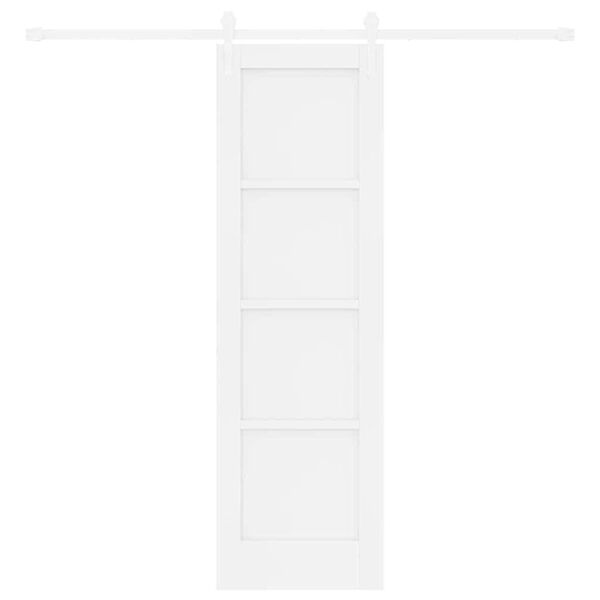 vidaXL Drzwi przesuwne ORKDAL Biały 61 x 198,5 cm Lite drewno sosnowe