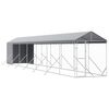vidaXL Kojec dla psa, z dachem, srebrny, 2x14x2,5m, stal galwanizowana