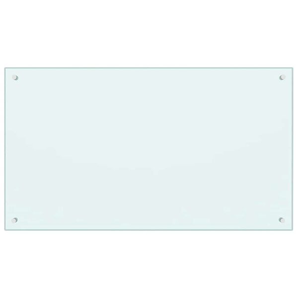 vidaXL Panel ochronny do kuchni, mleczny, 100x60 cm, szkło hartowane