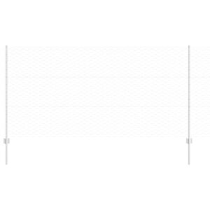 vidaXL Ogrodzenie z słupkiem Srebrny 1,2 x 25 m Stal