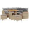 vidaXL Zestaw Sof na Ogr&oacute;d z poduszką 8 pcs Beżowy Polirattan