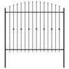 vidaXL Ogrodzenie z kolcami ASTEN 200 x 200 cm Stal malowana proszkowo