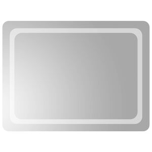 vidaXL Lustro łazienkowe LED przezroczysty 80 x 60 cm szkło hartowane