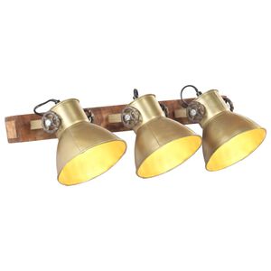 vidaXL Industrialna lampa ścienna, mosiądz, 65x25 cm, E27