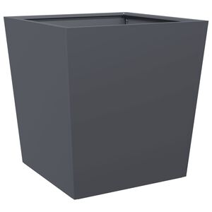 vidaXL Donica ogrodowa, antracytowa, 50x50x50 cm, stalowa