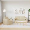 vidaXL Sofa 2 pcs Kremowy 158 x 78 x 80 cm tkanina