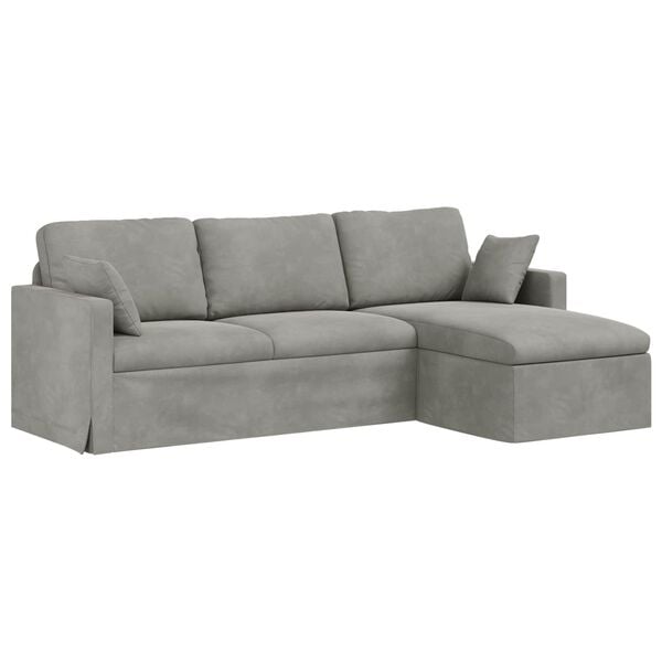 vidaXL Sofa Jasnoszary