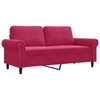 vidaXL Sofa 2-osobowa, winna czerwień, 140 cm, tapicerowana aksamitem