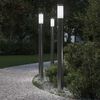 vidaXL Lampy słupkowe z czujnikiem, 3 szt., 110 cm, stal nierdzewna, IP44