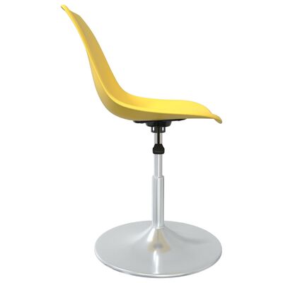 vidaXL Obrotowe krzesła stołowe, 4 szt., żółte, PP
