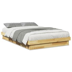 vidaXL Rama ł&oacute;żka bez materaca 120x200 cm lite drewno dąb