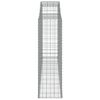 vidaXL Kosze gabionowe z łukiem, 2 szt., 300x50x160/180 cm, żelazo