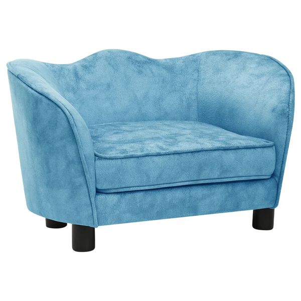 vidaXL Sofa dla psa, turkusowa, 66x43x40 cm, pluszowa