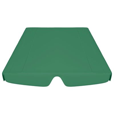 vidaXL Zadaszenie do huśtawki ogrodowej, zielone, 188/168x145/110 cm