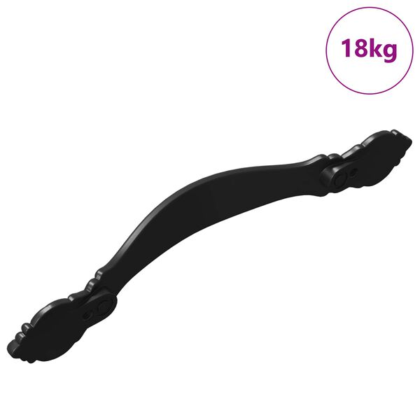 vidaXL Uchwyt 968 pcs Czarny Stop cynkowy