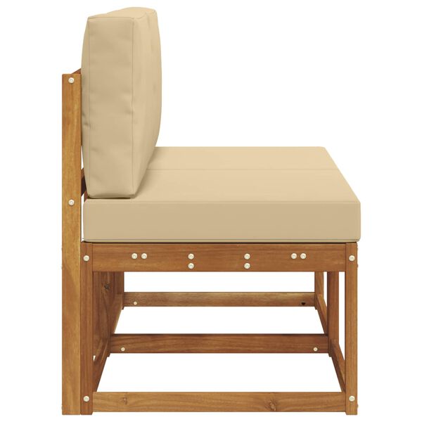 vidaXL 2 Sztuka Środkowa sofa ogrodowa Lite Drewno Akacji Naturalny