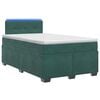 vidaXL Ł&oacute;żko Box Spring z materacem i LED Ciemnozielony 120 x 190 cm