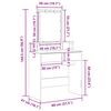 vidaXL Toaletka dąb artisan 80 x 41 x 144.5 cm Materiał drewnopochodny