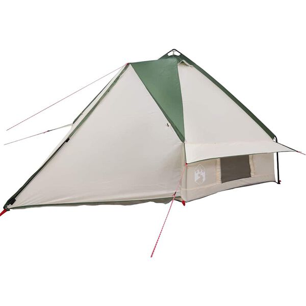 vidaXL Namiot Teepee dla 8 os&oacute;b Zielony i Biały 490 x 410 x 210 cm