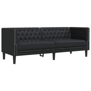 vidaXL Sofa Czarny 194 x 74,5 x 70,5 cm PVC