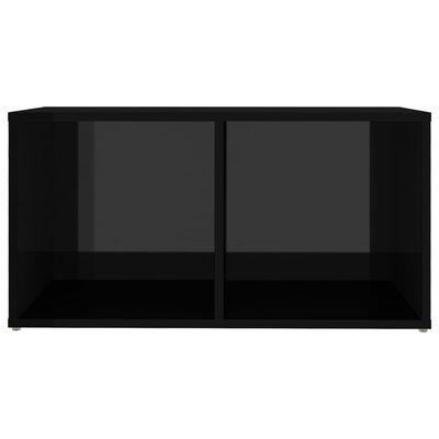 vidaXL Szafki TV, 2 szt., czarne, wysoki połysk, 72x35x36,5 cm, płyta