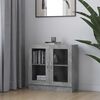 vidaXL Witryna, szarość betonu 82,5x30,5x80 cm materiał drewnopochodny