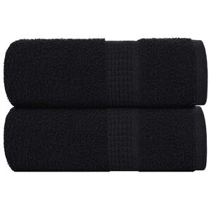 vidaXL Ręczniki, FROGN, 2 szt., czarne, 30x30 cm, 360 g/m&sup2;