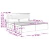 vidaXL Ramka ł&oacute;żka Z zagł&oacute;wkiem Biały 180 x 200 cm Lite drewno sosnowe