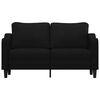 vidaXL Sofa 2-osobowa, czarna, 140 cm, tapicerowana tkaniną