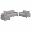vidaXL Sofa 3 szt. Szary chmur Tkanina lniana
