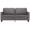 vidaXL 2-osobowa sofa, szary, 140 cm, sztuczna sk&oacute;ra