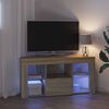vidaXL Kątowa szafka LED pod telewizor Dąb Sonoma 102 x 40 x 50 cm